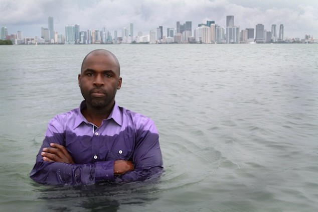 Irvans Augustin of Miami, FL in front of Miami. (Photo by Hugo Montoya)